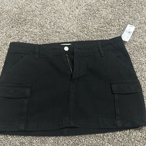 Never worn black mini cargo skirt